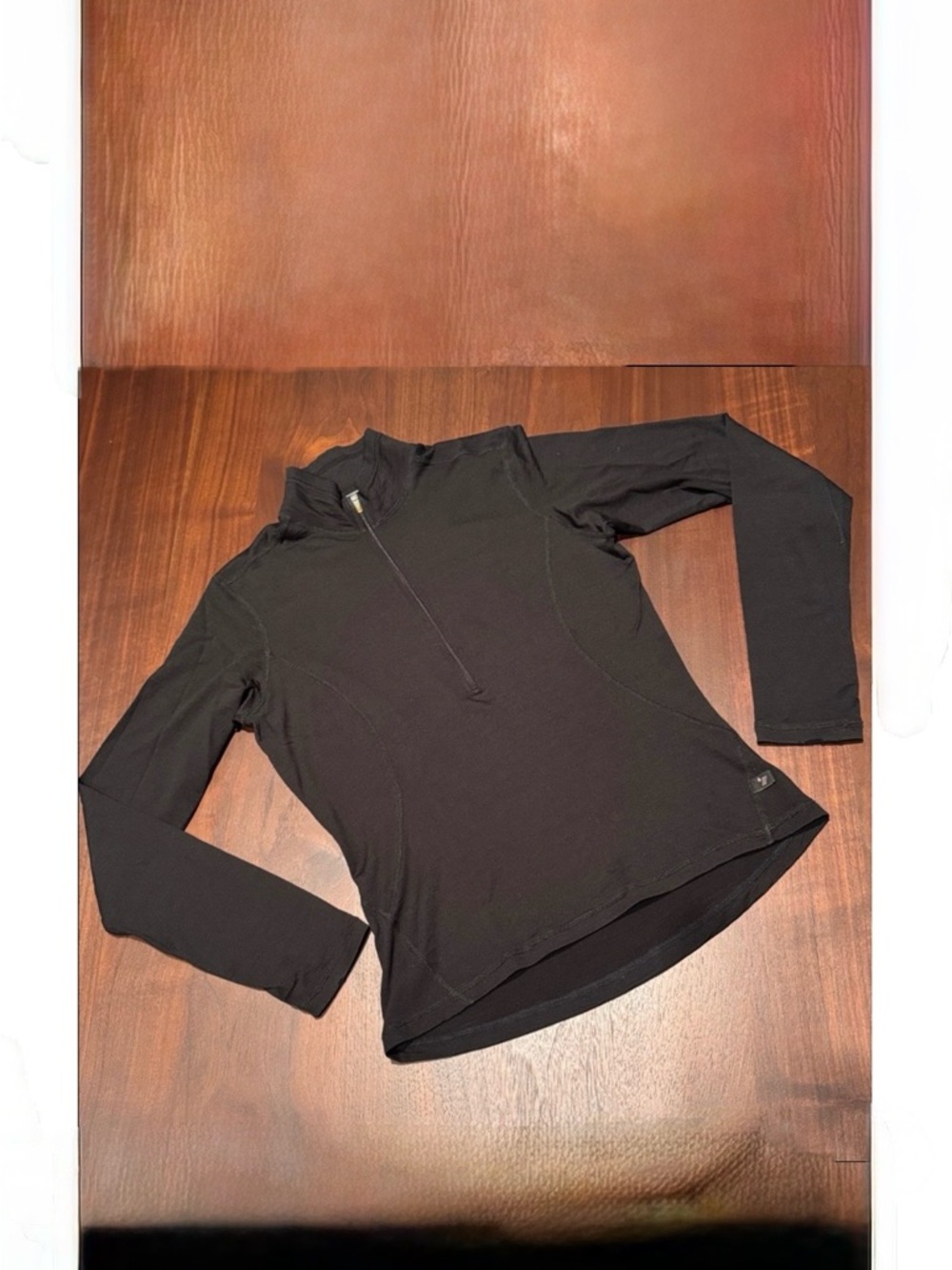 REI 100% NEW ZEALAND MERINO WOOL 1/2 ZIP BASE LAYER MTS S or XS BLACK USA MADE